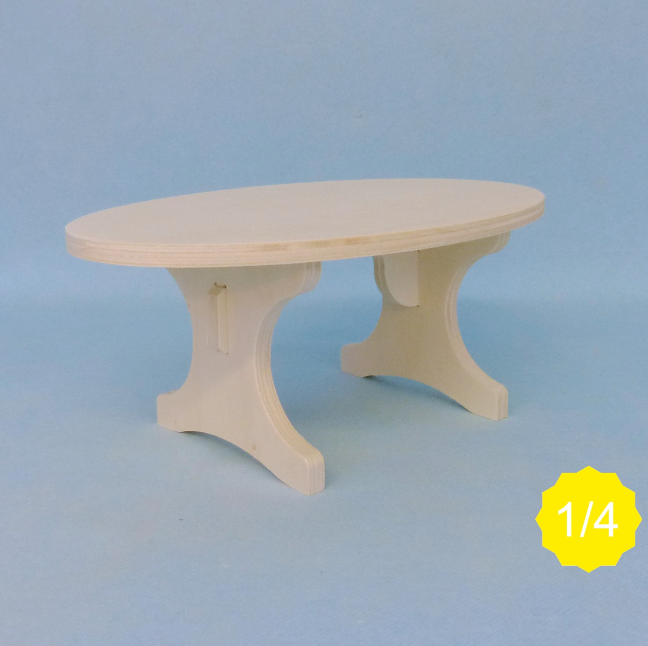 sharprepublic Dollhouse Miniatures Table Basse Ronde en Bois /à L/échelle 1:12 pour Salon Annatto