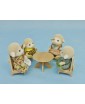 Table + 4 chaises type sylvanians 1/24ème