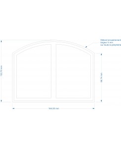 Fenêtre cintrée fixe