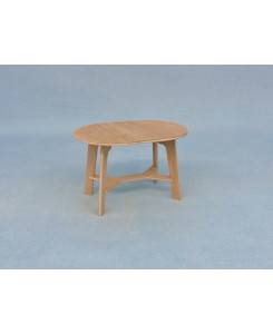 Table ovale 1/9ème pour poupée jusqu'à 22 cm. Assemblée ou en kit