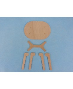 Table ovale 1/9ème