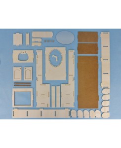 Salle de bain miniature 1/6ème en kit