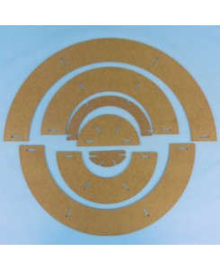 Présentoir demi-rond bois 68cm