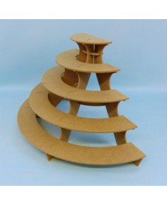Présentoir demi-rond bois 68cm