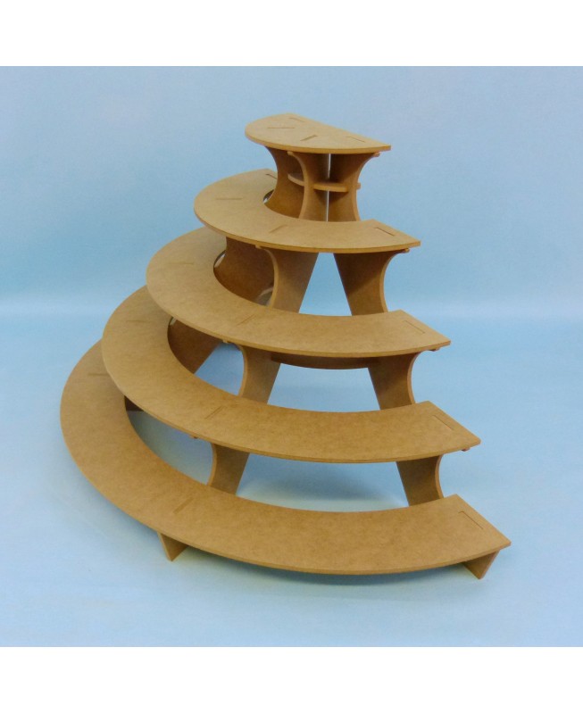 Présentoir demi-rond bois 68cm