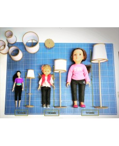 Lampaire en kit pour poupée 45 cm 1/4ème Minicrea