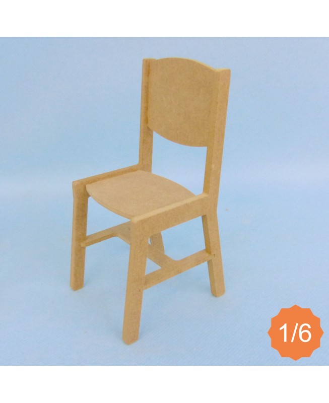 Chaise cuisine barbie 1/6ème MDF en kit