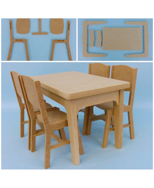 Table et chaise pour poupée barbie 1/6ème