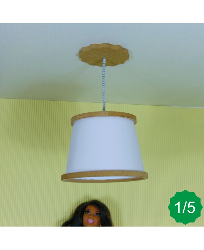 Lustre avec abajour cylindrique1/5ème