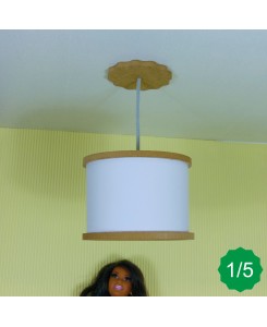 Lustre avec abajour cylindrique1/5ème