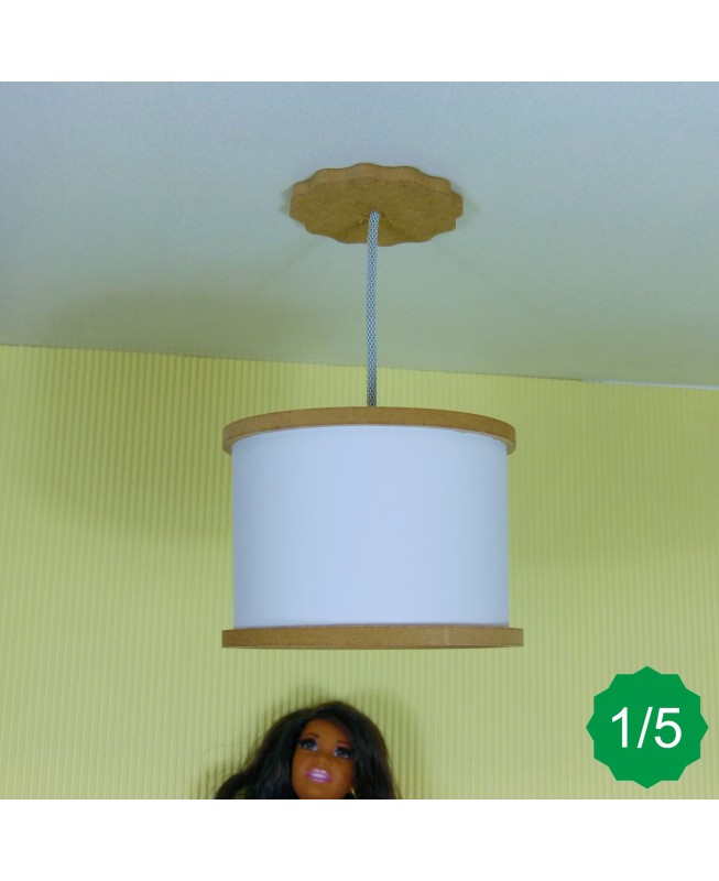Lustre avec abajour cylindrique1/5ème