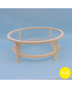 Table basse salon verre et bois en kit