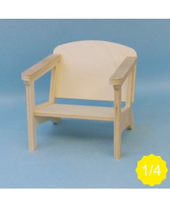 Fauteuil en kit  avec accoudoirs 1/6ème