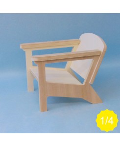 Fauteuil en kit  avec accoudoirs 1/6ème