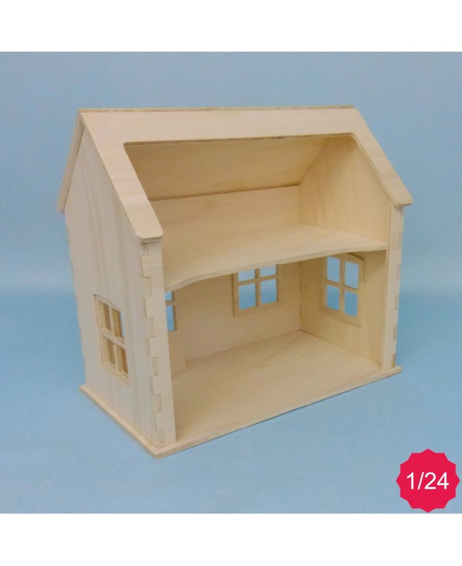 Maison de poupées bois en kit pour playmobils et sylvanian Minicrea