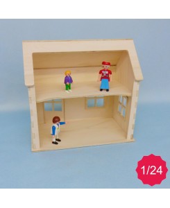 Maison de poupées bois en kit pour playmobils et sylvanian Minicrea