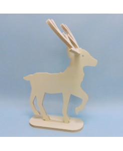 Renne du Père Noël en bois à peindre et à décorer