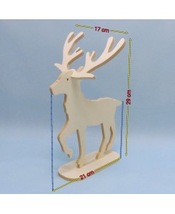 Renne du Père Noël en bois à peindre et à décorer
