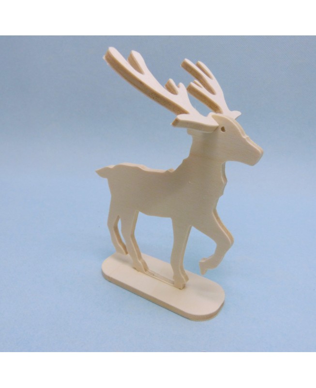 Renne du Père Noël en bois à peindre et à décorer