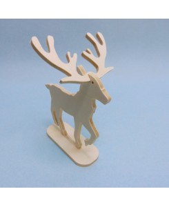 Renne du Père Noël en bois à peindre et à décorer