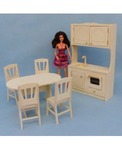 Mobilier de cuisine pour maison de poupées Barbie