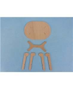 Kit table miniature en bois à coller 1/9ème Minicrea