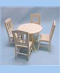 Meubles poupées  table ronde + 4 chaises
