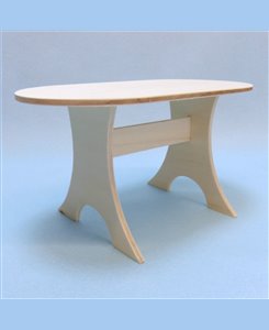 Table ovale miniature