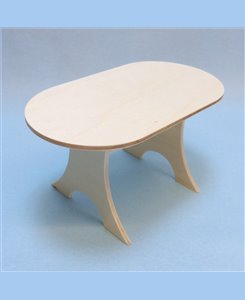 Table ovale miniature