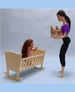 Berceau miniature pour maison de poupée Barbie