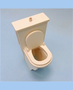 Toilette WC miniature en bois 1/6ème Minicrea pour poupée Barbie