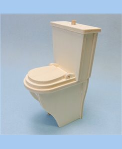 Toilette WC miniature en bois 1/6ème Minicrea pour poupée Barbie