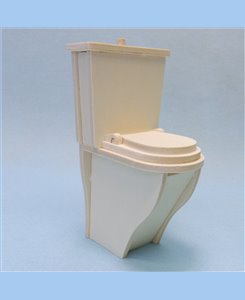 Toilette WC miniature en bois 1/6ème Minicrea pour poupée Barbie