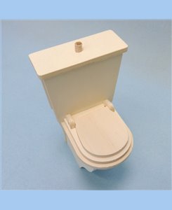 Toilette WC miniature en bois 1/6ème Minicrea pour poupée Barbie