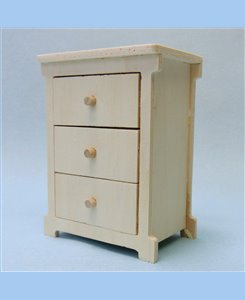 Petite commode 3 tiroirs en bois pour maison de poupées Barbie