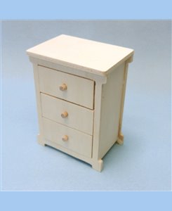 Petite commode 3 tiroirs en bois pour maison de poupées Barbie