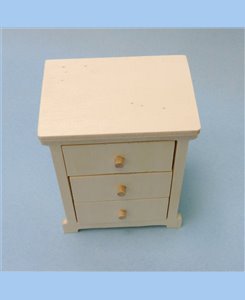 Petite commode 3 tiroirs en bois pour maison de poupées Barbie