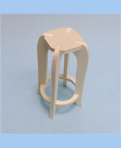 Tabouret miniature en kit pour poupée Barbie