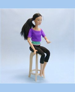 Tabouret miniature en kit pour poupée Barbie