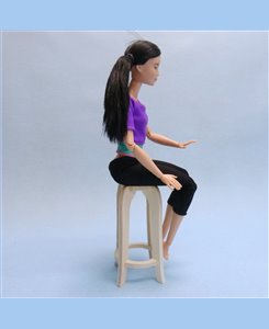 Tabouret miniature en kit pour poupée Barbie