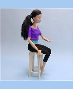 Tabouret miniature en kit pour poupée Barbie
