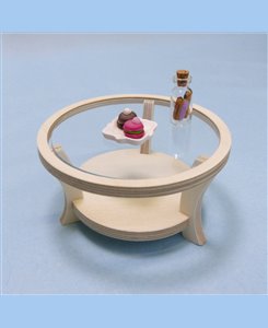 Table basse salon verre et bois en kit