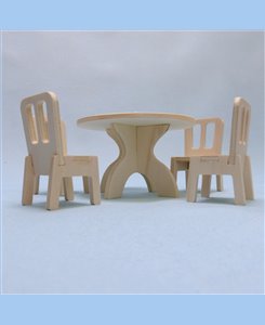 Table + 4 chaises 1/12ème