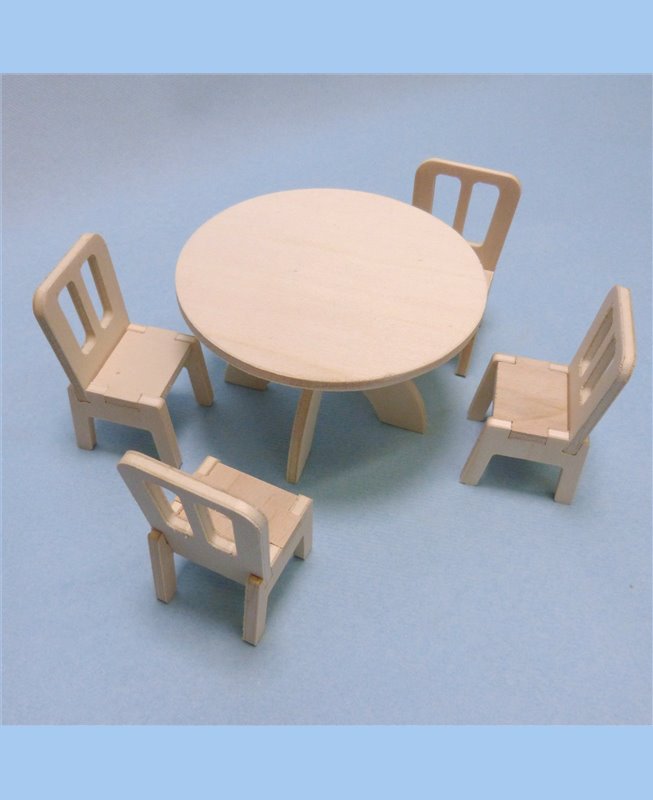 Table + 4 chaises 1/12ème