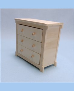 Commode 3 tiroirs pour BARBIE - Meuble de maison poupées 