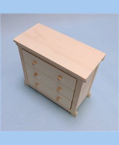 Commode 3 tiroirs pour BARBIE - Meuble de maison poupées 