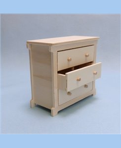 Commode 3 tiroirs pour BARBIE - Meuble de maison poupées 