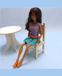 Kit Chaise miniature solide Minicrea pour 1/6ème poupée Barbie