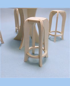 Tabouret miniature en kit pour poupée Barbie