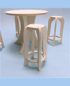 Tabouret miniature en kit pour poupée Barbie